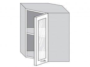 1.60.3у Шкаф настенный (h=720) угловой на 600мм со стекл. дверцей в Александровске - aleksandrovsk.magazin-mebel74.ru | фото