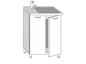 2.60.2мн Шкаф-стол на 600мм под накладную мойку с 2-мя дверцами в Александровске - aleksandrovsk.magazin-mebel74.ru | фото