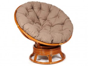 Кресло-качалка Papasan w 23/01 B с подушкой Cognac, экошерсть Коричневый в Александровске - aleksandrovsk.magazin-mebel74.ru | фото