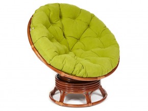 Кресло-качалка Papasan w 23/01 B с подушкой Pecan, флок Олива в Александровске - aleksandrovsk.magazin-mebel74.ru | фото