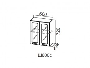 Ш600с/720 Шкаф навесной 600/720 (со стеклом) в Александровске - aleksandrovsk.magazin-mebel74.ru | фото