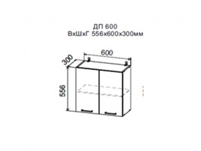 Шкаф верхний ДП600мм с 2-мя дверками в Александровске - aleksandrovsk.magazin-mebel74.ru | фото